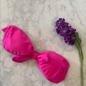 Hot Pink Bandeau bikini top
